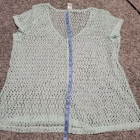 Ladies Swimsuit  Pullover Coverup   Eyelet Top sz  Large - Picture 9 of 13
